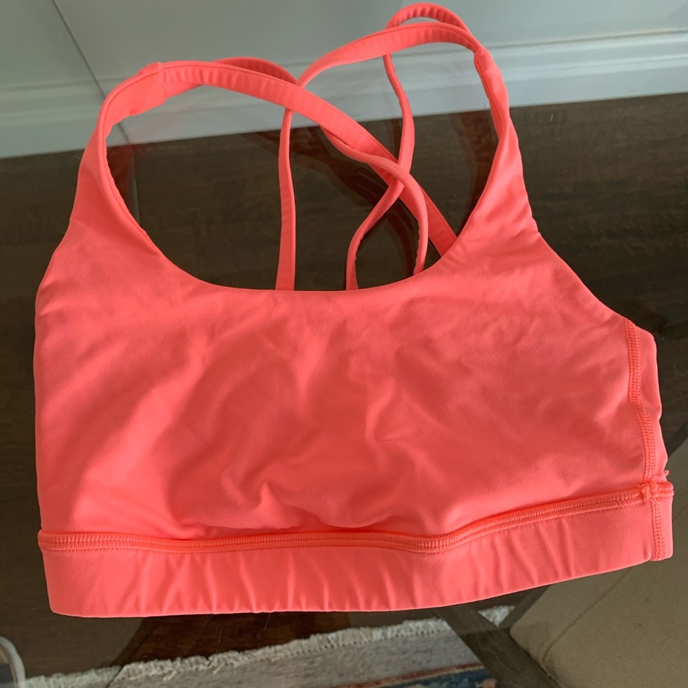 Lululemon Coral Pink Free to Be Sports Bra Size 2
